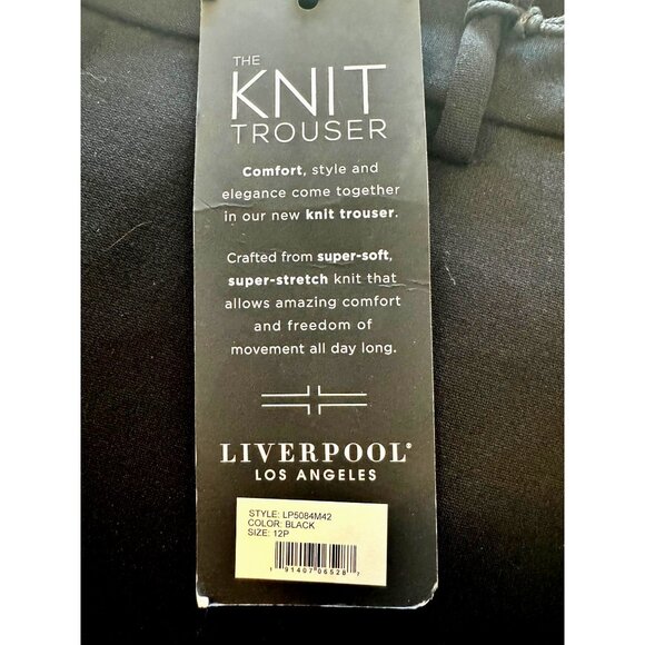 Liverpool Trouser  Black Cropped Size 12/31 Petite Pockets Stretch Dress Pants $ - Picture 5 of 10